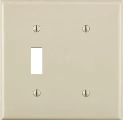 Leviton Light Almond 2 gang Thermoplastic Nylon Blank Wall Plate 1 pk