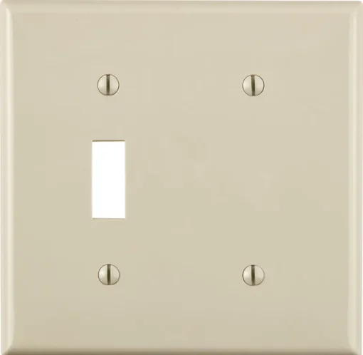 Leviton Light Almond 2 gang Thermoplastic Nylon Blank Wall Plate 1 pk