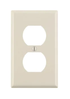 Leviton Light Almond 1 gang Thermoset Plastic Duplex Wall Plate 10 pk