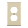 Leviton Light Almond 1 gang Thermoplastic Nylon Duplex Wall Plate 1 pk