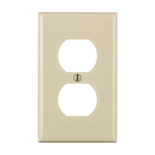 Leviton Light Almond 1 gang Thermoplastic Nylon Duplex Wall Plate 1 pk