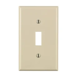 Leviton Light Almond 1 gang Nylon Toggle Wall Plate 1 pk