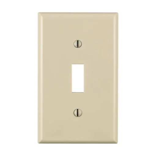 Leviton Light Almond 1 gang Nylon Toggle Wall Plate 1 pk