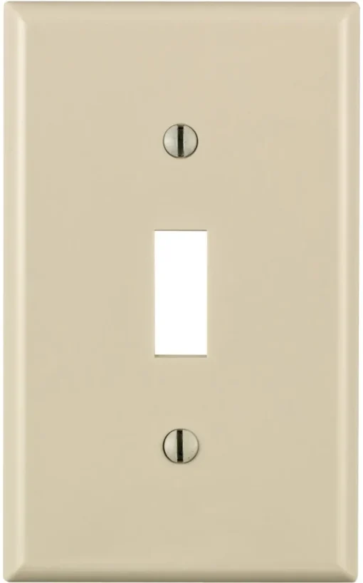 Leviton Light Almond 1 gang Nylon Toggle Wall Plate 1 pk