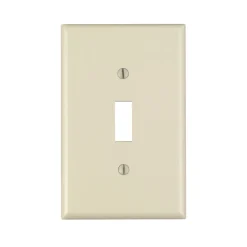 Leviton Light Almond 1 gang Thermoset Plastic Toggle Wall Plate 1 pk