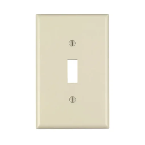 Leviton Light Almond 1 gang Thermoset Plastic Toggle Wall Plate 1 pk