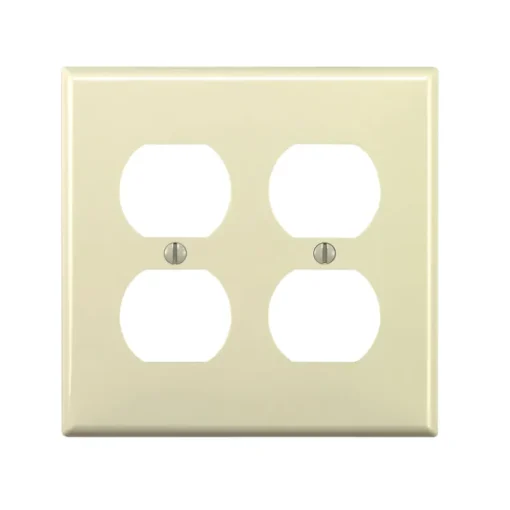 Leviton Light Almond 2 gang Nylon Duplex Wall Plate 1 pk