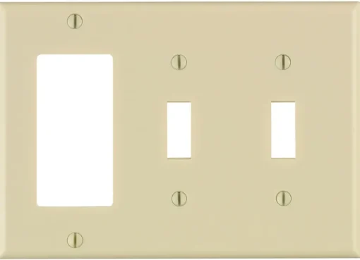 Leviton Light Almond 3 gang Thermoset Plastic Decorator/Toggle Wall Plate 1 pk