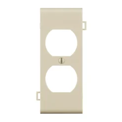 Leviton Light Almond 1 gang Thermoplastic Nylon Duplex Sectional End Wall Plate 1 pk