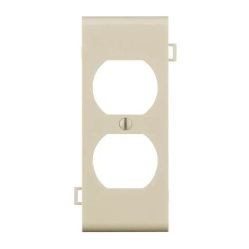Leviton Light Almond 1 gang Thermoplastic Nylon Duplex Sectional End Wall Plate 1 pk