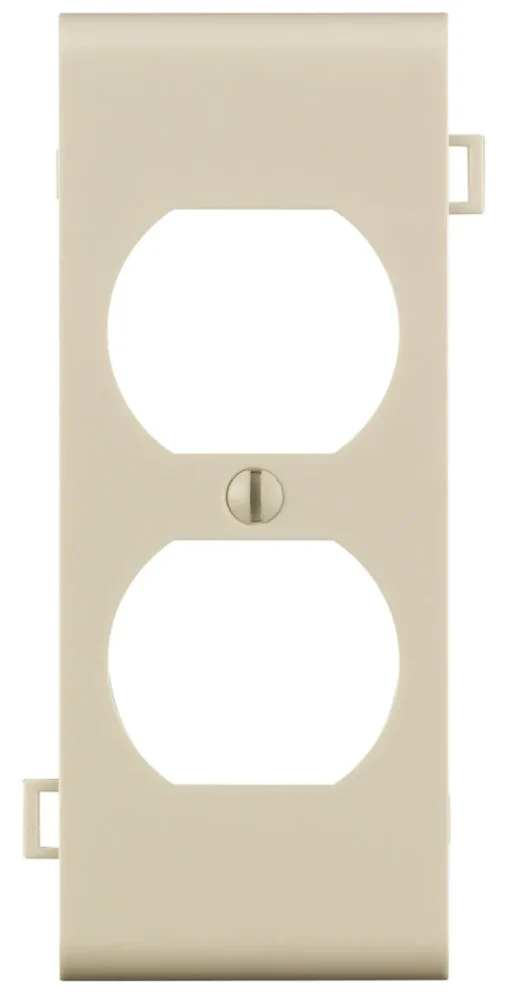 Leviton Light Almond 1 gang Thermoplastic Nylon Duplex Sectional End Wall Plate 1 pk
