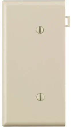 Leviton Light Almond 1 gang Thermoplastic Nylon Blank Sectional End Wall Plate 1 pk