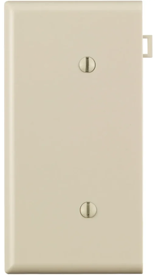 Leviton Light Almond 1 gang Thermoplastic Nylon Blank Sectional End Wall Plate 1 pk