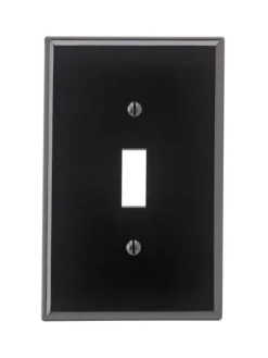 Leviton Midway Black 1 gang Nylon Toggle Wall Plate 1 pc