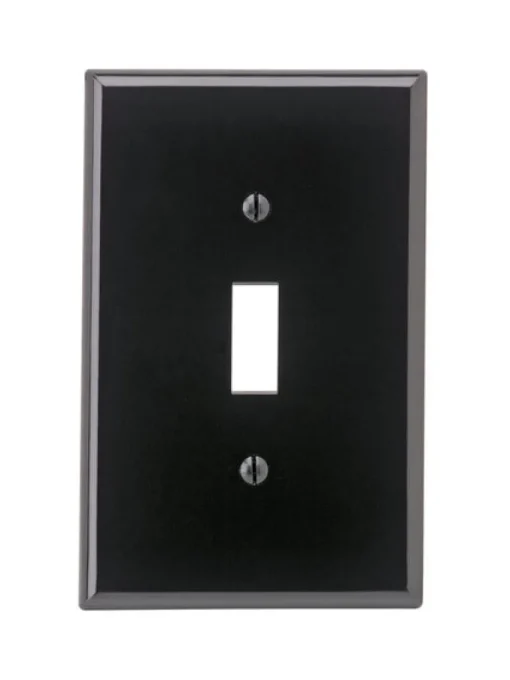 Leviton Midway Black 1 gang Nylon Toggle Wall Plate 1 pc