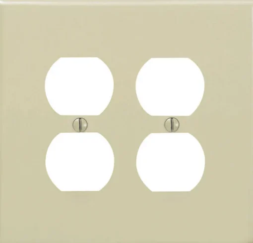 Leviton Midway Ivory 2 gang Nylon Duplex Wall Plate 1 pk
