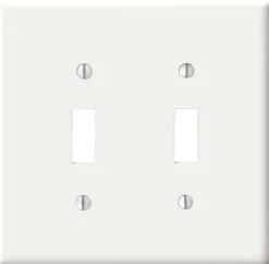 Leviton Midway White 2 gang Nylon Toggle Wall Plate 1 pk (Pack of 25)