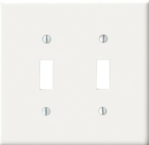 Leviton Midway White 2 gang Nylon Toggle Wall Plate 1 pk (Pack of 25)