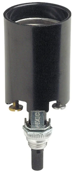 Leviton Plastic Incandescent Medium Base Lampholder 1 pk