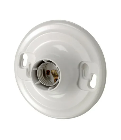 Leviton Plastic Incandescent Medium Base Keyless Lampholder 1 pk