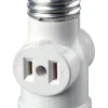 Leviton Plastic Keyless Lampholder w/Outlet