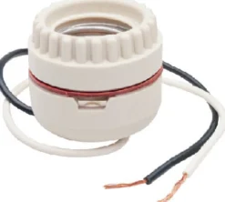 Leviton Porcelain Incandescent Medium Base Keyless Socket 1 pk