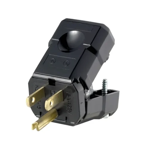 Leviton Python Industrial Thermoplastic Straight Blade Plug 5-15P 18-10 AWG 2 Pole 3 Wire