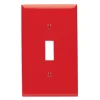 Leviton Red 1 gang Thermoplastic Nylon Toggle Wall Plate 1 pk