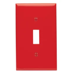 Leviton Red 1 gang Thermoplastic Nylon Toggle Wall Plate 1 pk