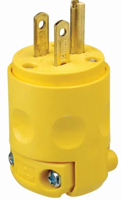 Leviton Residential PVC Ground/Straight Blade Plug 5-15P 18-12 AWG 2 Pole 3 Wire