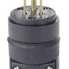 Leviton Residential Rubber Ground/Straight Blade Plug 5-15P 18-12 AWG 2 Pole 3 Wire