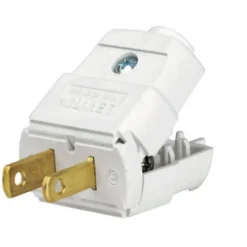 Leviton Residential Thermoplastic Non-Grounding/Straight Blade Plug 1-15P 20-16 AWG 2 Pole 2 Wire