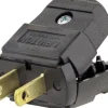 Leviton Residential Thermoplastic Non-Grounding Polarized Plug 1-15P 20-16 AWG 2 Pole, 2 Wire (Pack of 10)