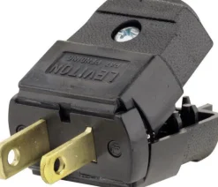 Leviton Residential Thermoplastic Non-Grounding Polarized Plug 1-15P 20-16 AWG 2 Pole, 2 Wire (Pack of 10)