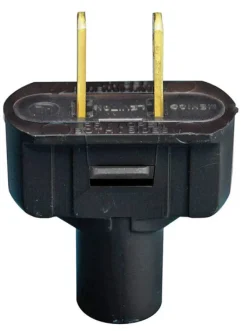 Leviton Residential Vinyl Straight Blade Plug 1-15P 18-14 AWG 2 Pole 2 Wire
