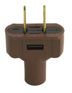 Leviton Residential Vinyl Straight Blade Plug 1-15P 18-2 AWG 2 Pole 2 Wire