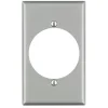 Leviton Silver 1 gang Aluminum Outlet Wall Plate 1 pk