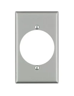 Leviton Silver 1 gang Aluminum Outlet Wall Plate 1 pk