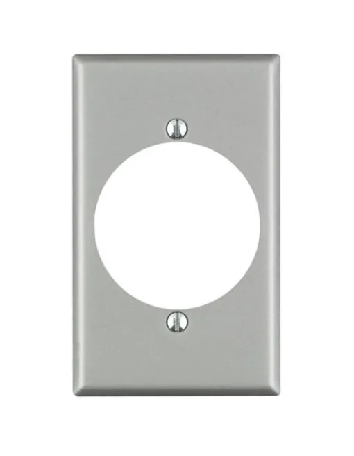 Leviton Silver 1 gang Aluminum Outlet Wall Plate 1 pk