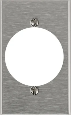Leviton Silver 1 gang Stainless Steel Outlet Wall Plate 1 pk
