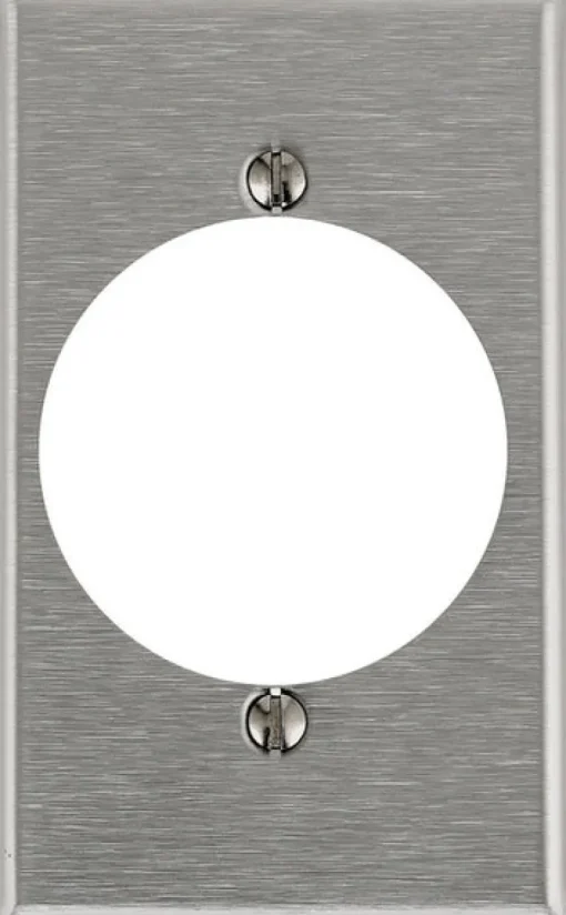 Leviton Silver 1 gang Stainless Steel Outlet Wall Plate 1 pk
