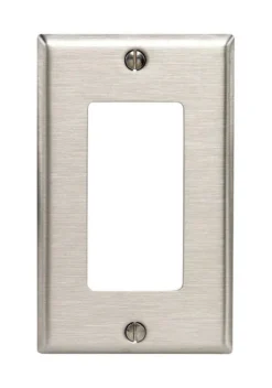 Leviton Silver 1 gang Stainless Steel Decorator Wall Plate 1 pk