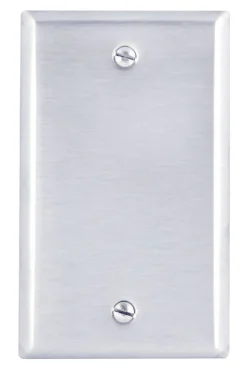 Leviton Silver 1 gang Stainless Steel Blank Wall Plate 1 pk