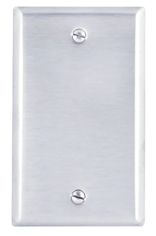 Leviton Silver 1 gang Stainless Steel Blank Wall Plate 1 pk