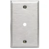 Leviton Silver 1 gang Stainless Steel Cable/Telco Wall Plate 1 pk