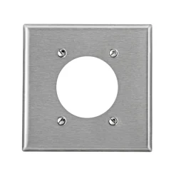 Leviton Silver 2 gang Stainless Steel Outlet Wall Plate 1 pk