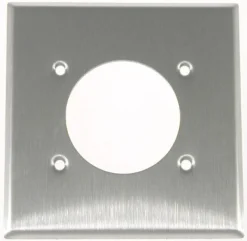 Leviton Silver 2 gang Stainless Steel Outlet Wall Plate 1 pk