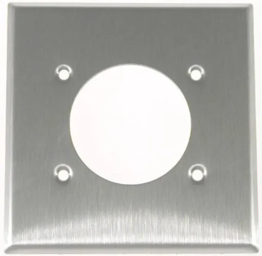 Leviton Silver 2 gang Stainless Steel Outlet Wall Plate 1 pk