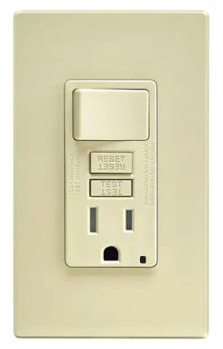 Leviton SmartlockPro 15 amps 125 V Ivory GFCI Outlet 5-15R 1 pk