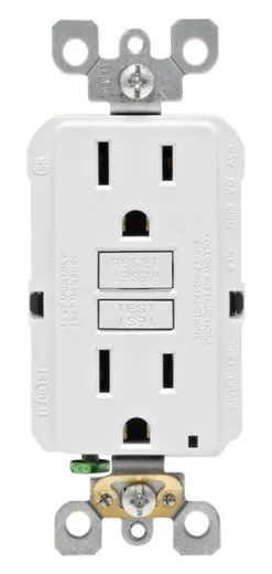Leviton SmartlockPro 15 amps 125 V Duplex Brown GFCI Outlet 5-15R 1 pk